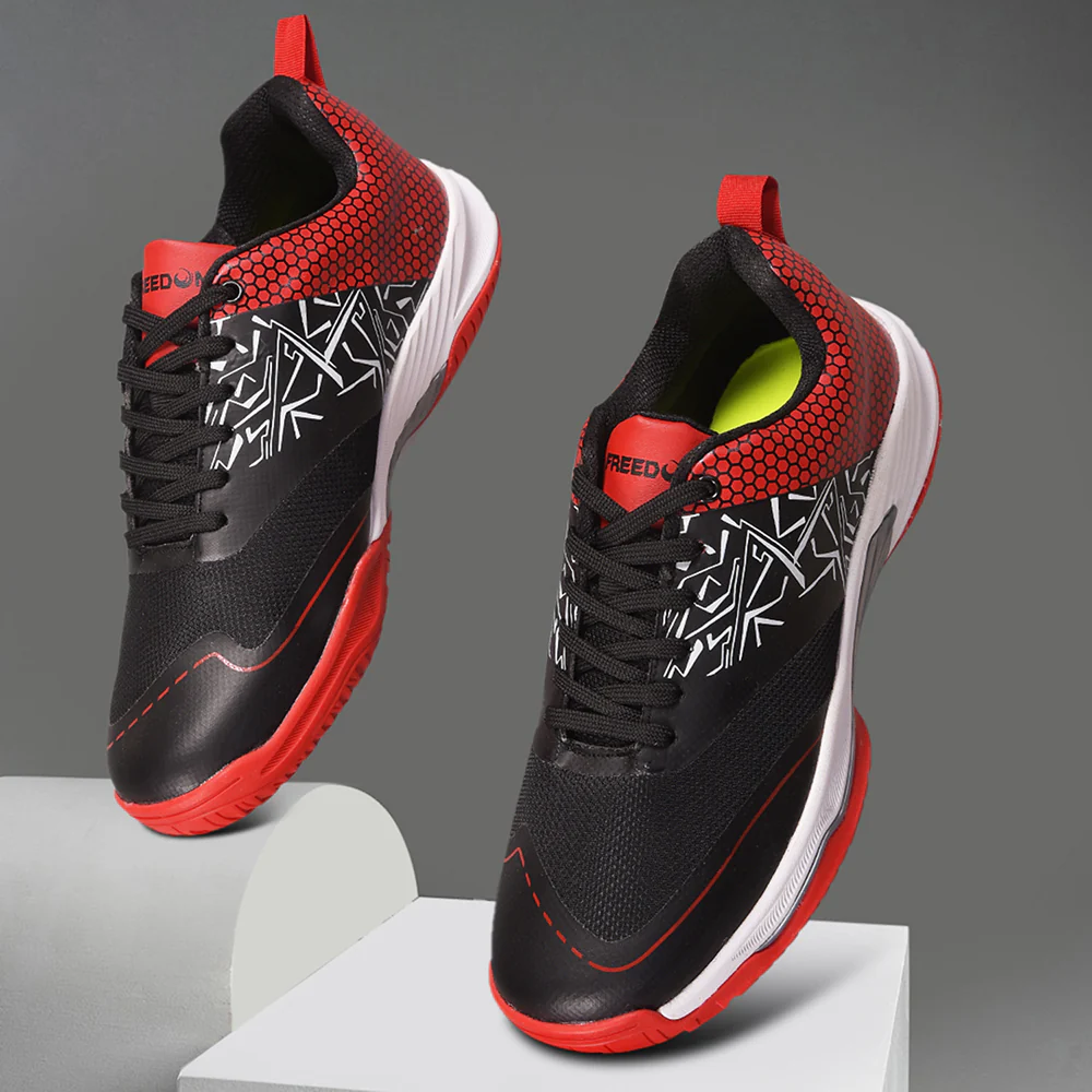 FREEDOM Black Sports Non-Marking Paddle/Pickleball & Badminton Shoes For Men UNESKO By Liberty - Image 4