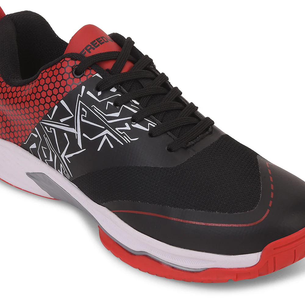 FREEDOM Black Sports Non-Marking Paddle/Pickleball & Badminton Shoes For Men UNESKO By Liberty - Image 5