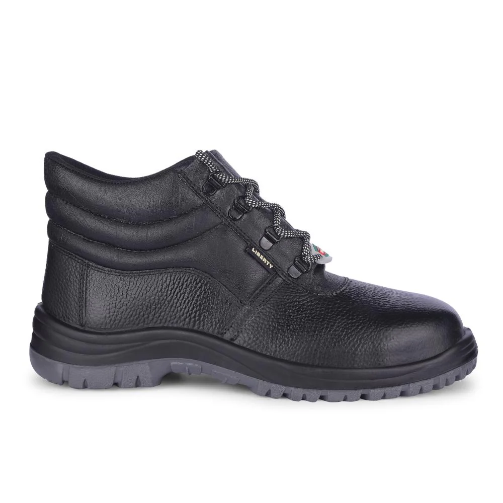 Freedom By Liberty Mens SURAKSHAAK Black Safety Lacing Shoes - Image 2