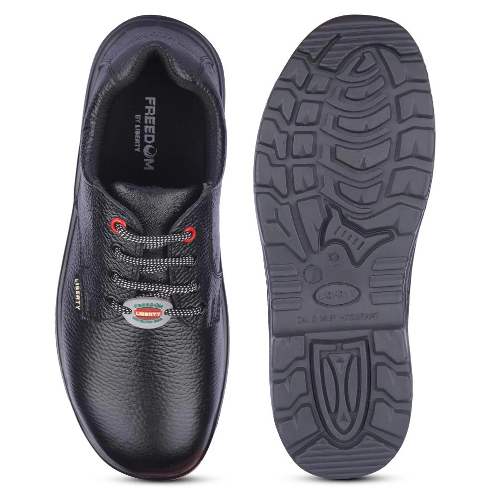 Freedom By Liberty Mens SURAKSHASR Black Safety Lacing Shoes - Image 5