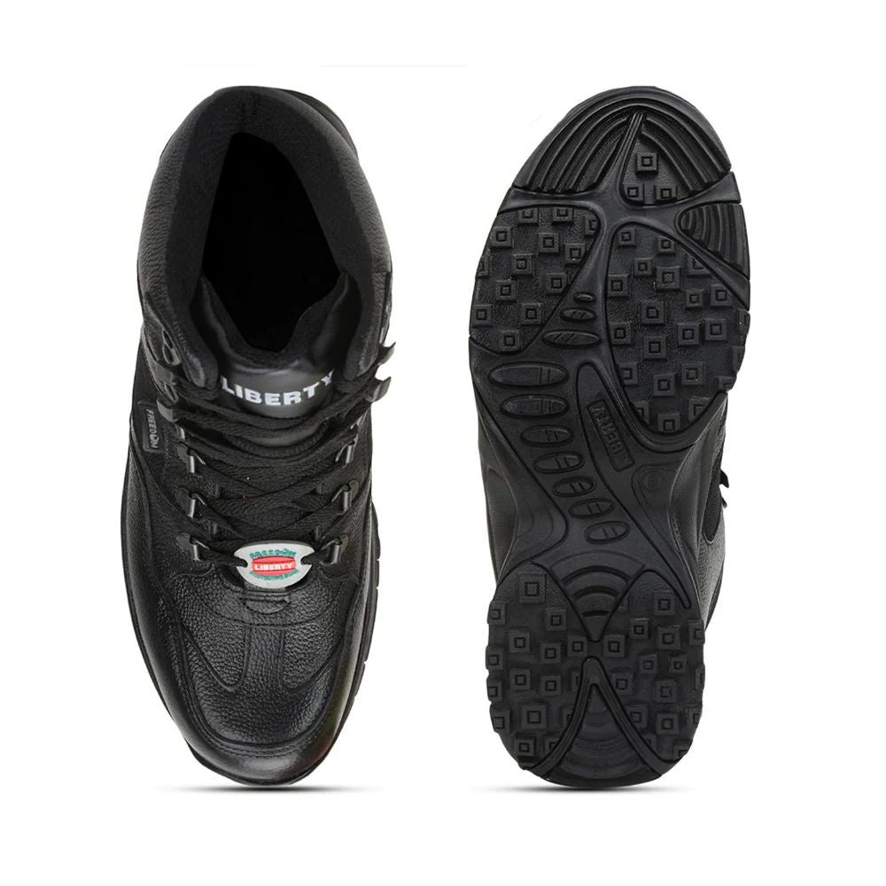 Freedom Casual (Black) Defence Hiking/Trekking Ankle Shoes SHAURYA By Liberty - Image 4