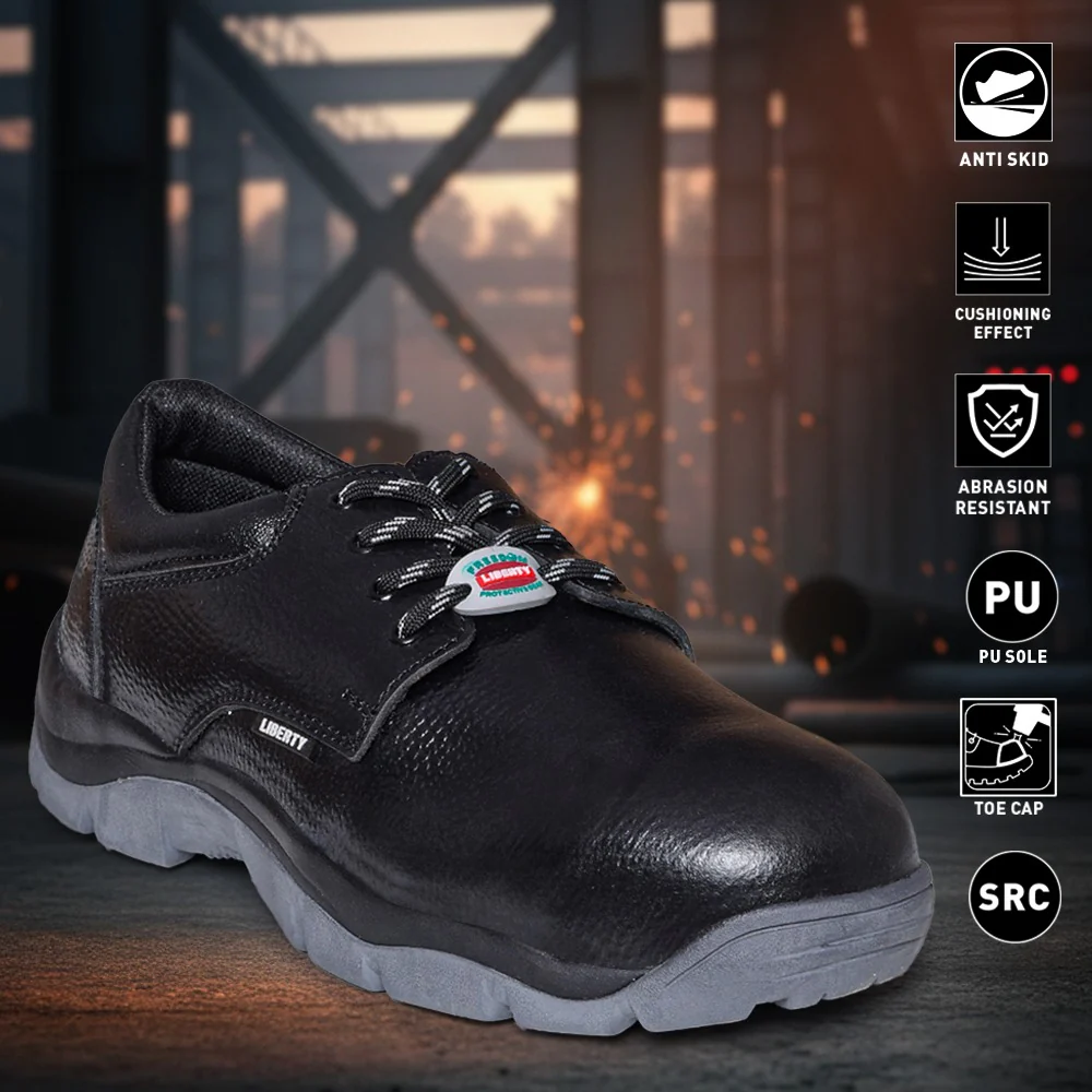 Freedom Casual (Black) Safety Double Density Steel Toe Shoes SHIELD-ST By Liberty - Image 2