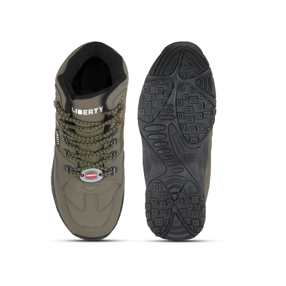 Freedom Casual (Green) Defence Hiking/Trekking Ankle Shoes SHIKHARPRM By Liberty - Image 5