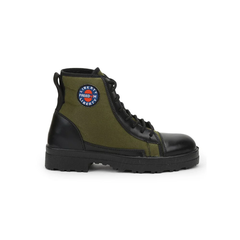 Freedom Olive Green Lacing Jungle Boot For Men JUNGLESHOE By Liberty - Image 2