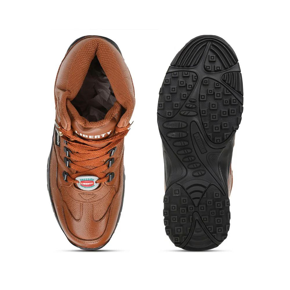 Freedom By Liberty Mens SHAURYA Defence Lacing Tan Trekking Boots - Image 3
