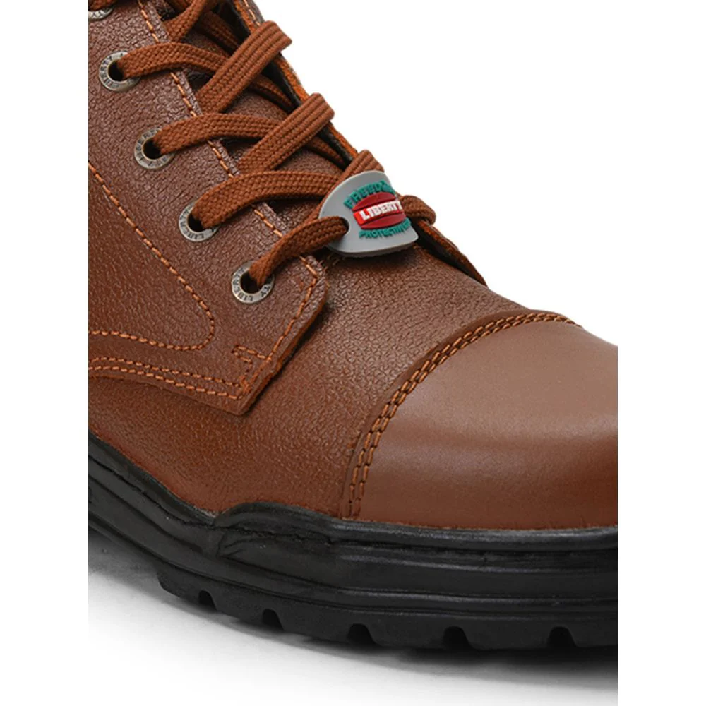 Freedom Casual Tan Police Leather High Ankle Boot VEER-1 By Liberty - Image 4