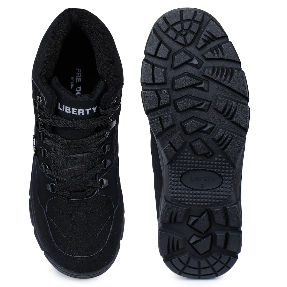 Freedom Lacing Black Safety Shoes For Men EVEREST-4 By Liberty - Image 6