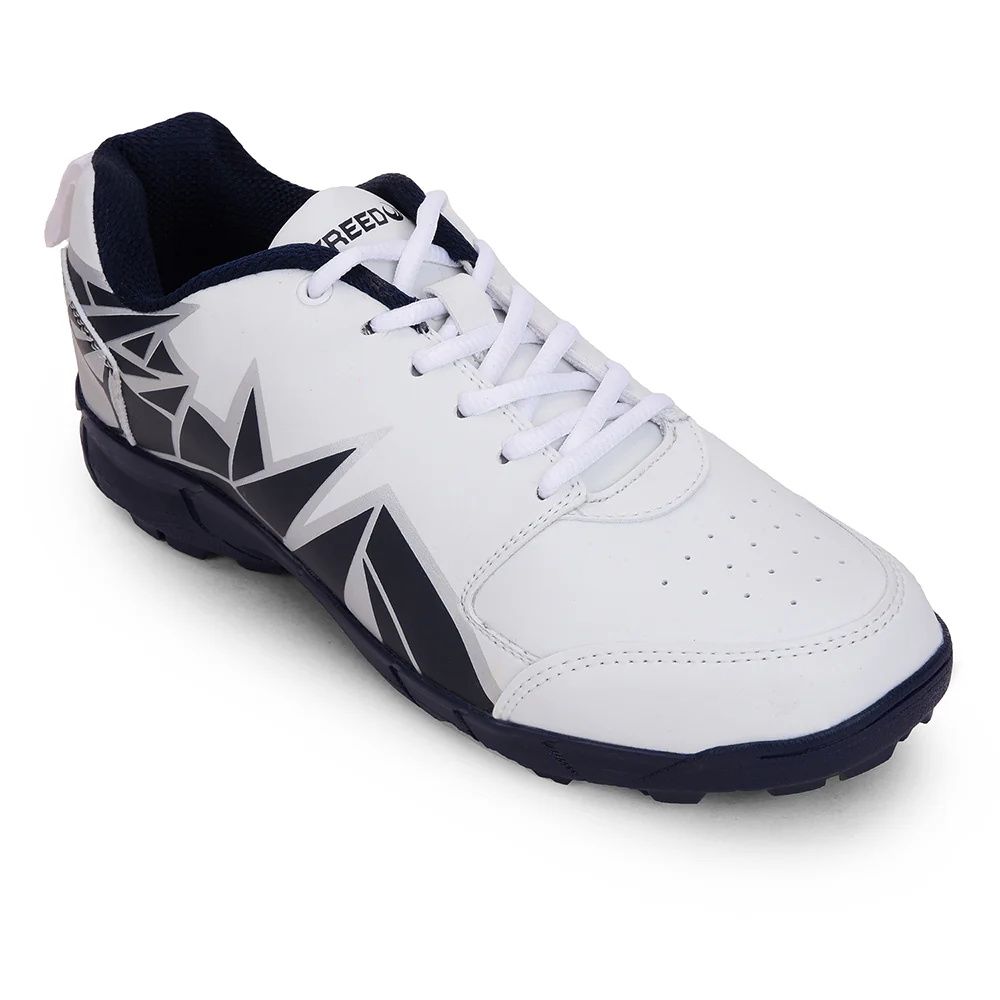 FREEDOM Navy Blue Sports Lace-Up Cricket Shoes For Men GOOGLY By Liberty