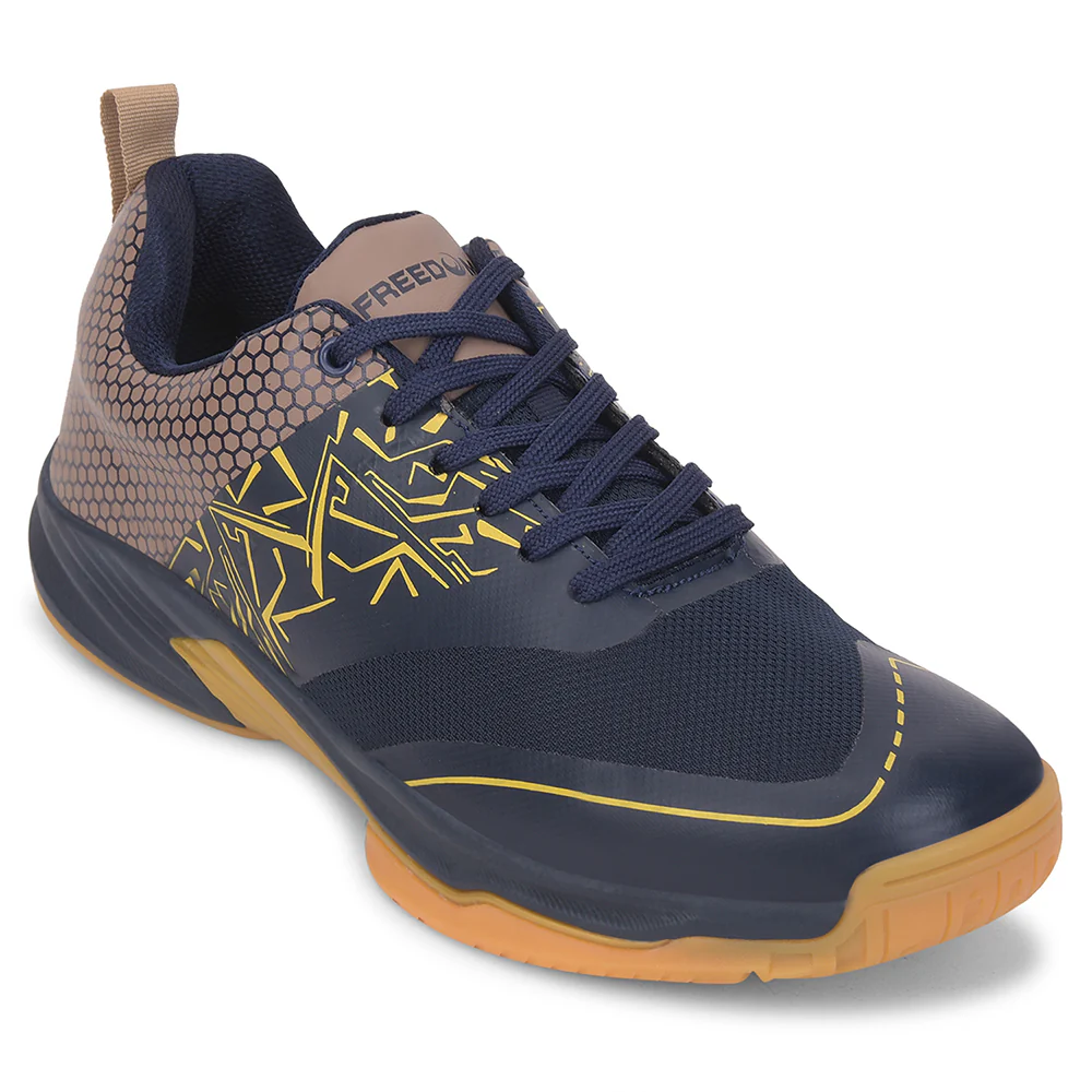 FREEDOM Navy Blue Sports Non-Marking Paddle/Pickleball & Badminton Shoes For Men UNESKO By Liberty