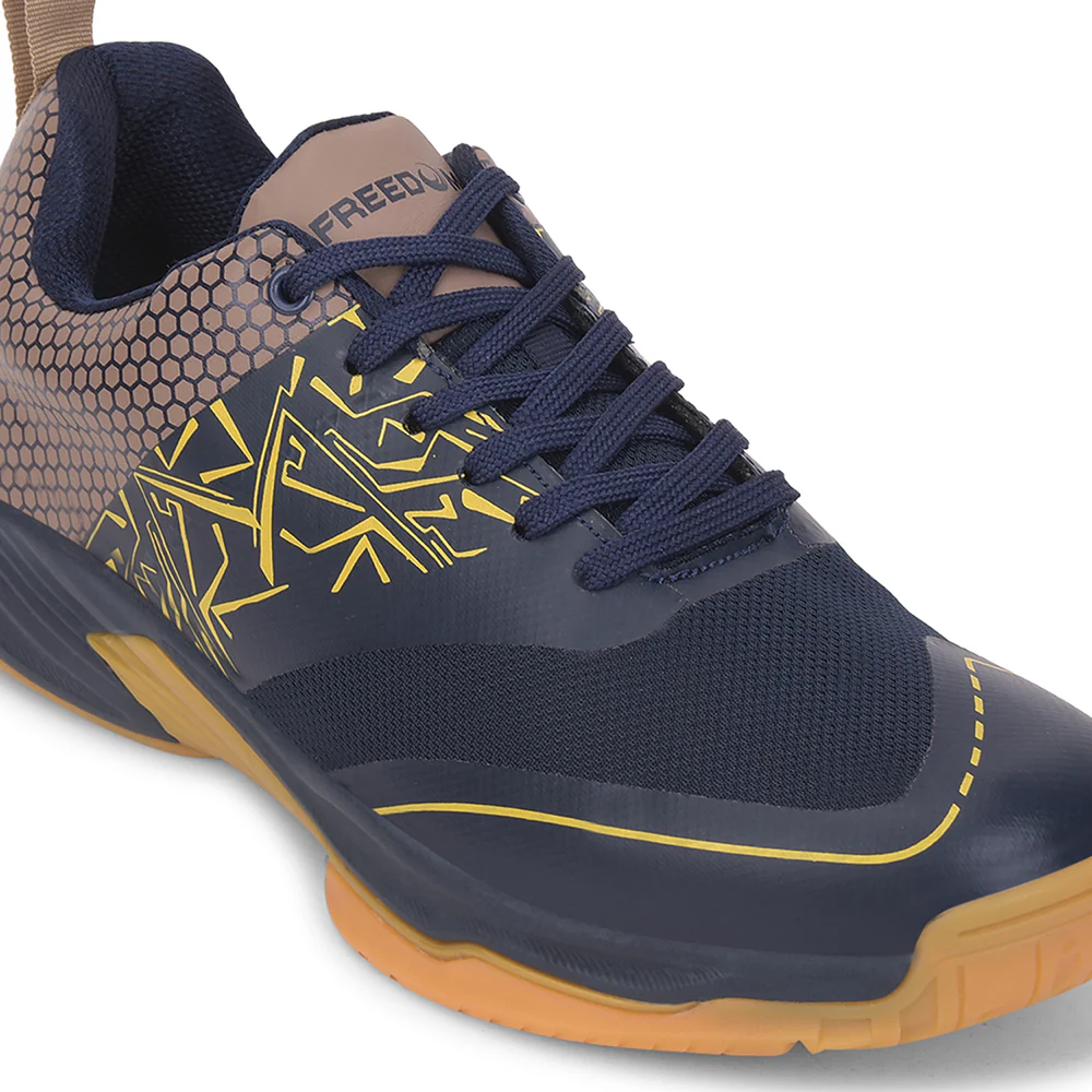 FREEDOM Navy Blue Sports Non-Marking Paddle/Pickleball & Badminton Shoes For Men UNESKO By Liberty - Image 5