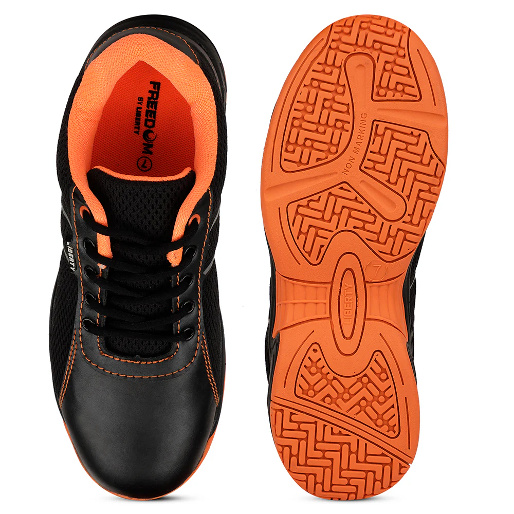 Freedom Orange Lacing Safety Shoes For Men ROCKELETST By Liberty - Image 7