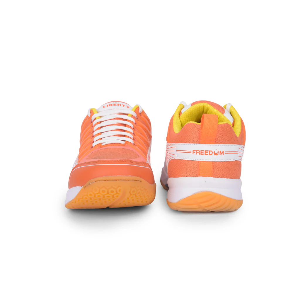 FREEDOM Orange Sports Non-Marking Paddle/Pickleball & Badminton Shoes For Men GRIPPER-01 By Liberty - Image 7