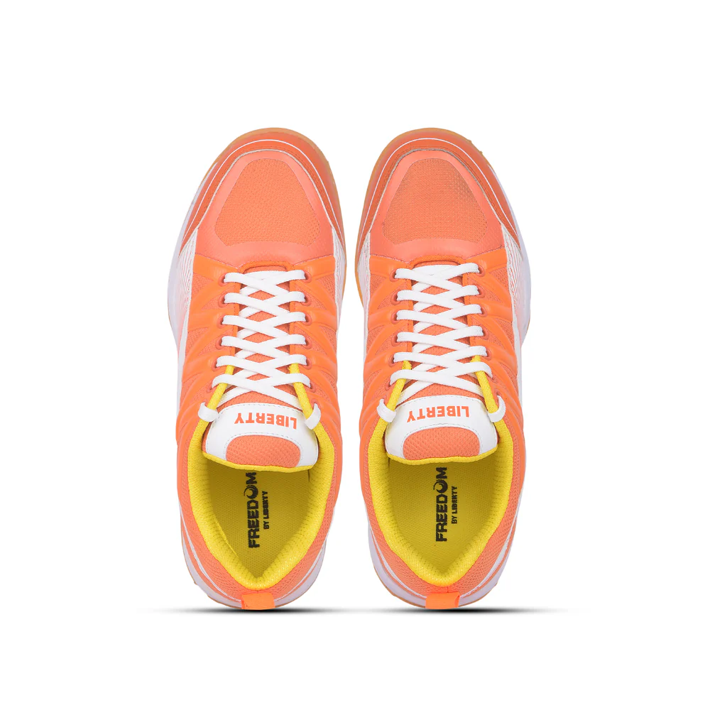 FREEDOM Orange Sports Non-Marking Paddle/Pickleball & Badminton Shoes For Men GRIPPER-01 By Liberty - Image 9