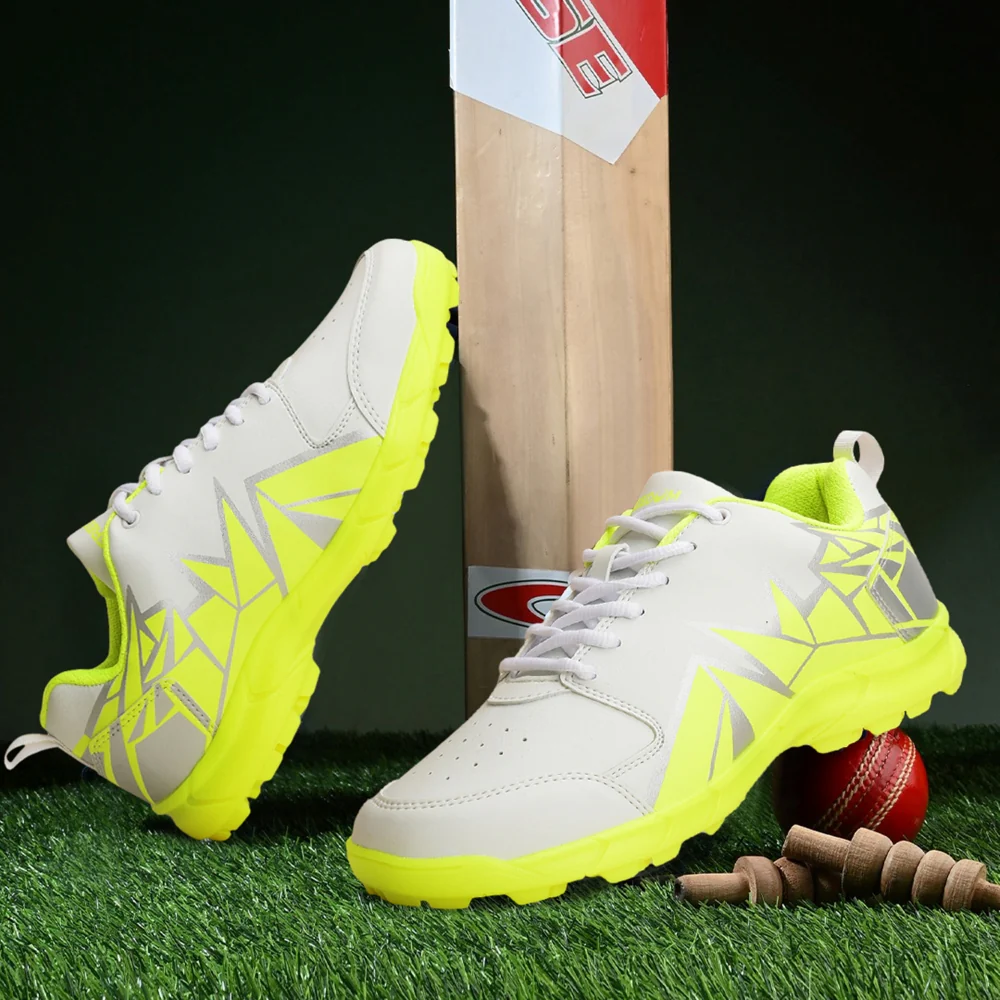 FREEDOM P. Green Sports Lace-Up Cricket Shoes For Men GOOGLY By Liberty - Image 4