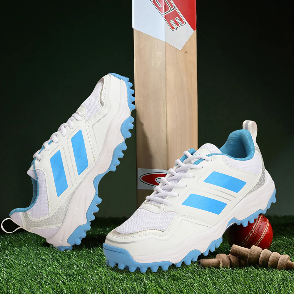 FREEDOM Sky Blue Sports Lace-Up Cricket Shoes For Men POWERPLAY By Liberty - Image 4