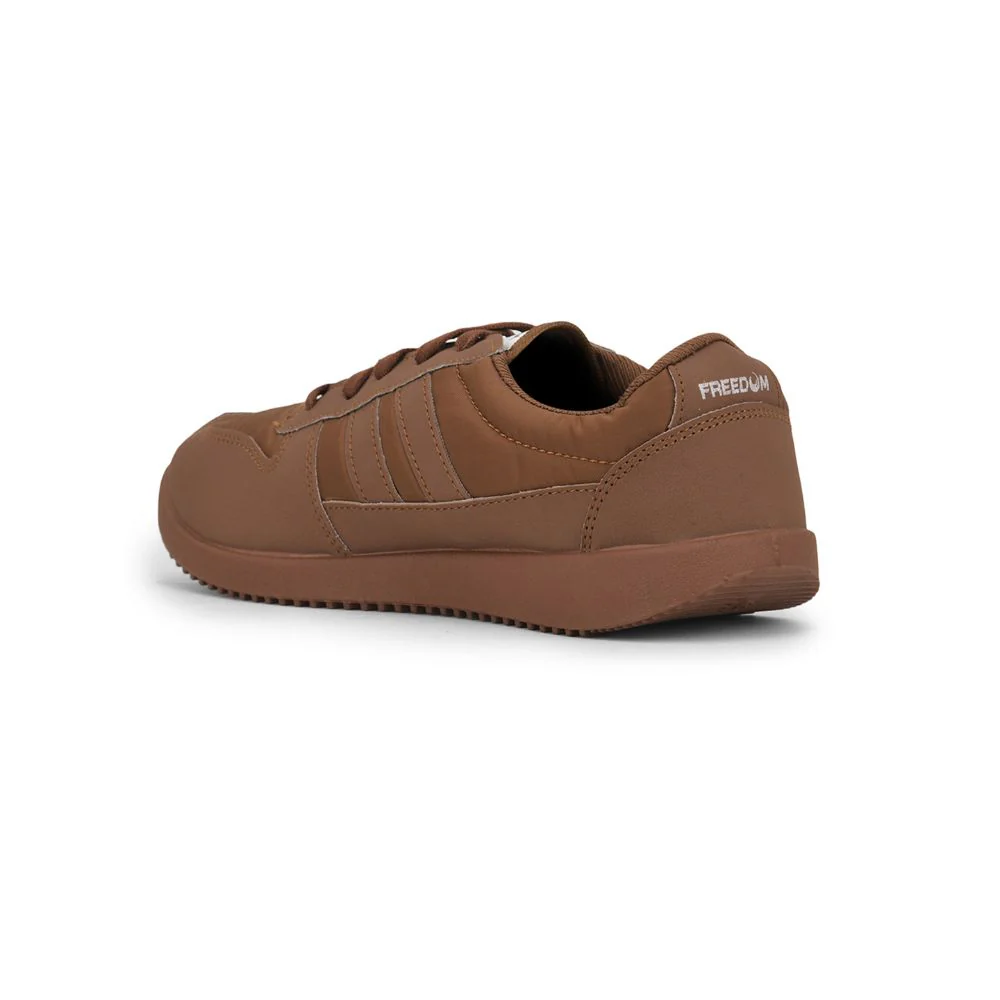 Freedom Casual Brown Pt. Lacing Shoes For Men JUMP By Liberty - Image 5