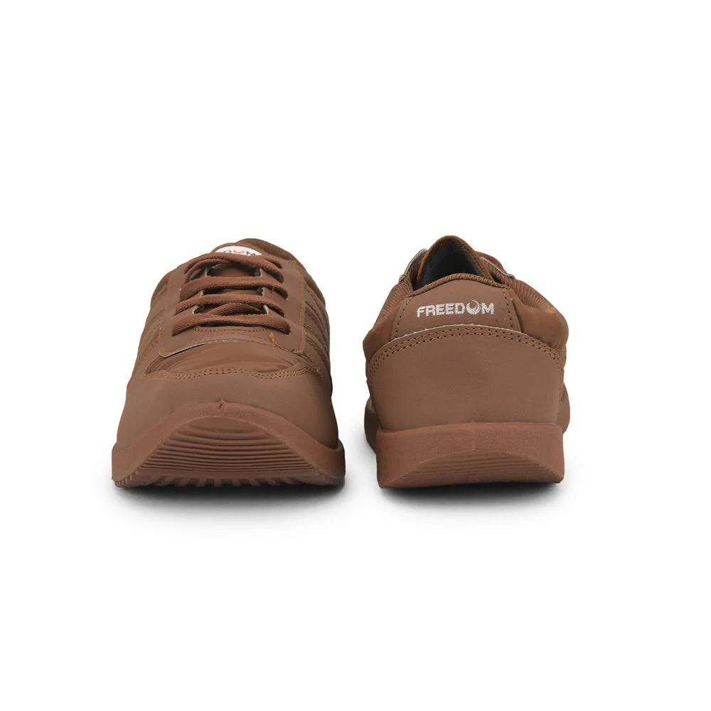 Freedom Casual Brown Pt. Lacing Shoes For Men JUMP By Liberty - Image 6