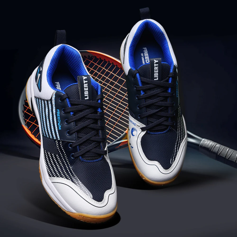 FREEDOM Sports Navy Blue Badminton & Pickleball Shoes For Men GRIPPER-02 By Liberty - Image 4