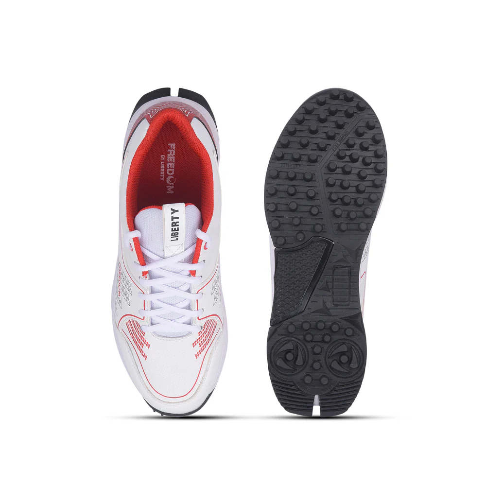 FREEDOM Sports Red Cricket Shoes For Men CRICSTAR01 By Liberty - Image 7