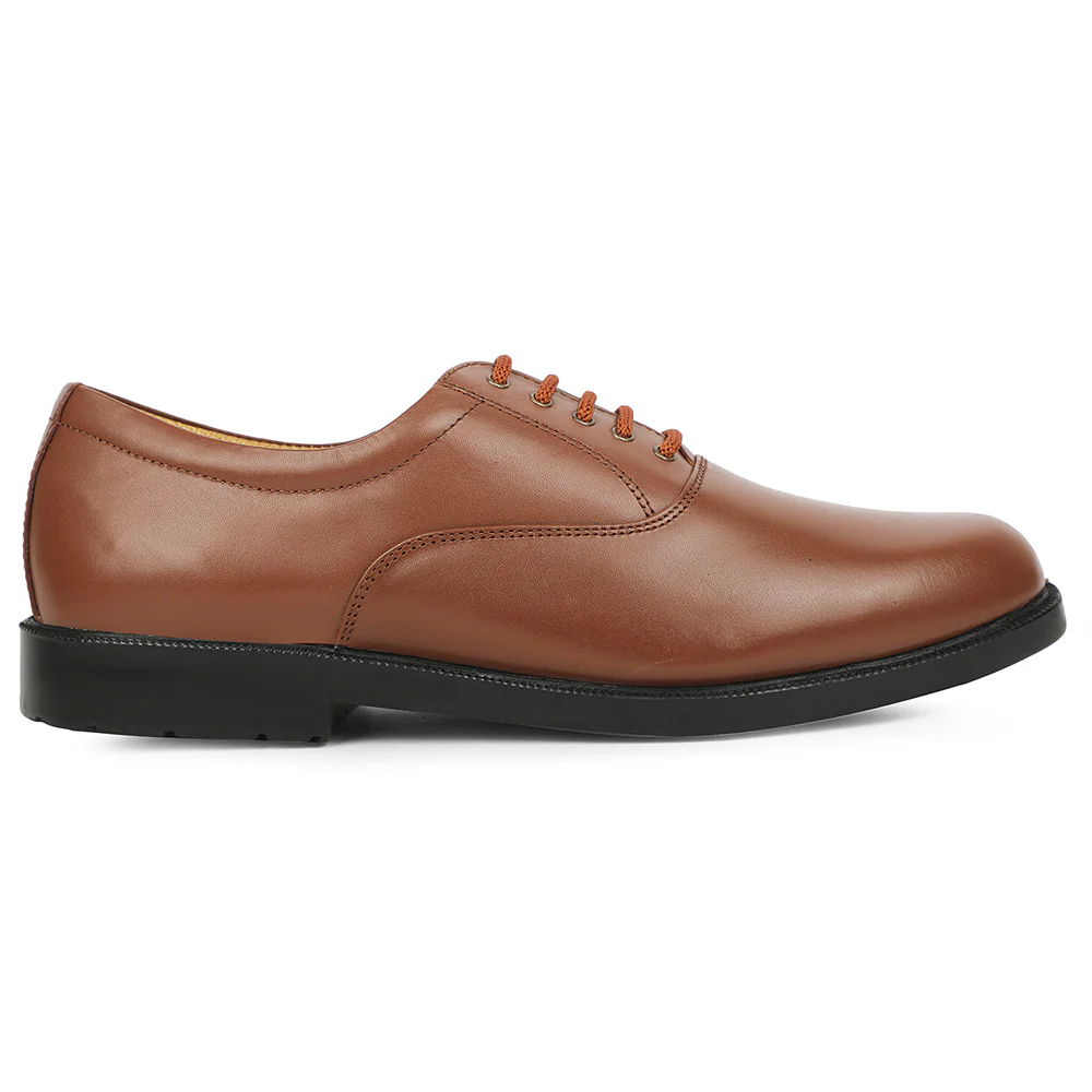 Freedom Tan Classic Oxford Police Shoes For Men 5238-219WT By Liberty - Image 2
