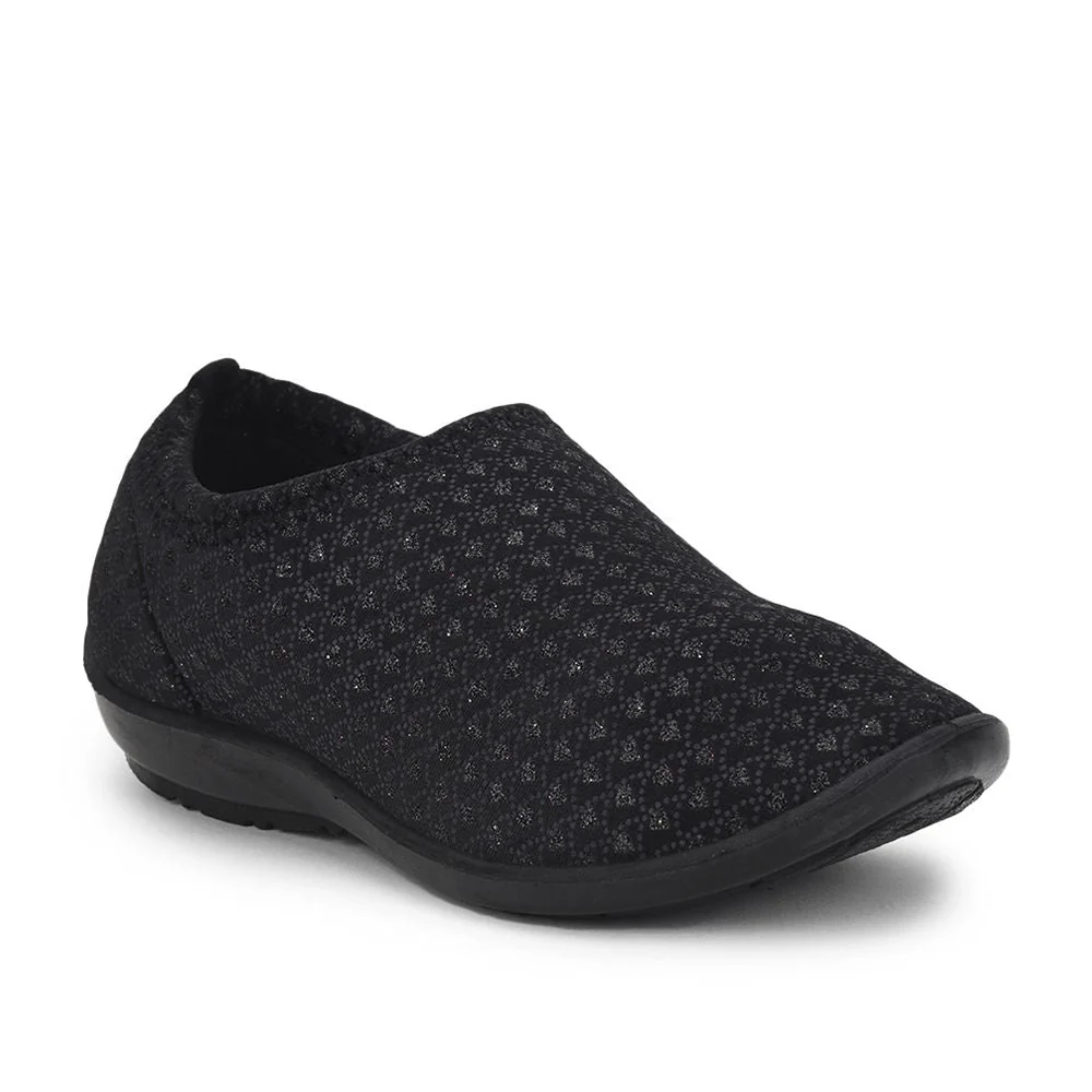 Gliders (Black) Casual Ballerina Shoes For Ladies Marina-163 By Liberty