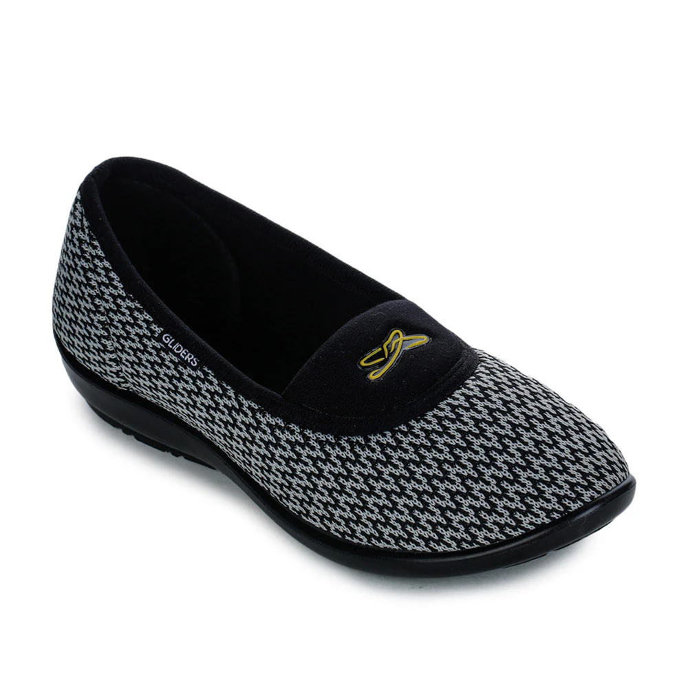 Gliders (Black) Casual Ballerina Shoes For Women ELENA-75 By Liberty