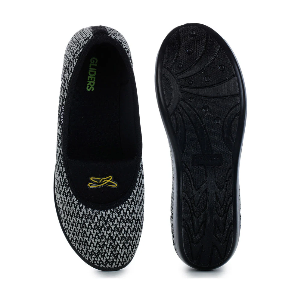 Gliders (Black) Casual Ballerina Shoes For Women ELENA-75 By Liberty - Image 4