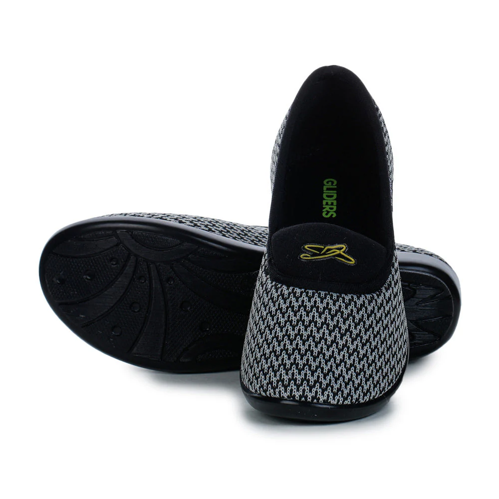 Gliders (Black) Casual Ballerina Shoes For Women ELENA-75 By Liberty - Image 5