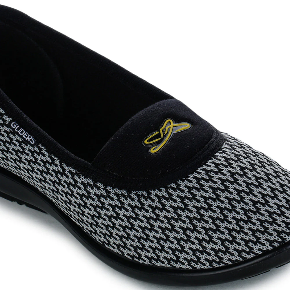 Gliders (Black) Casual Ballerina Shoes For Women ELENA-75 By Liberty - Image 6