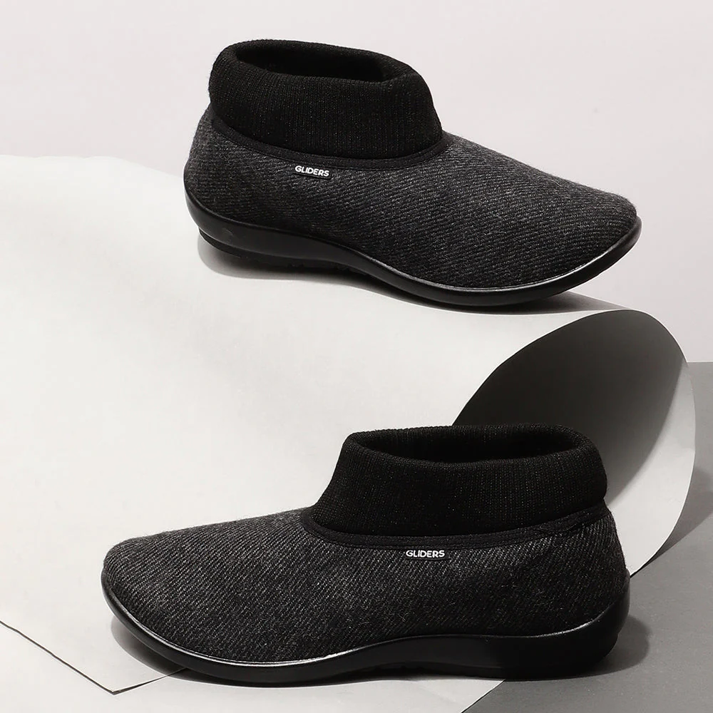 Gliders Black Casual Ballerina Shoes For Women FB-007 By Liberty - Image 3