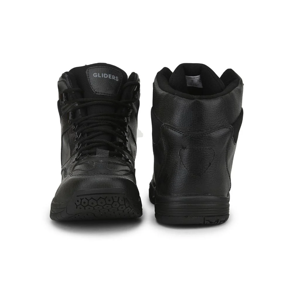 Gliders (Black) Casual Lace Up Shoes For Men EVEREST-2 By Liberty - Image 2