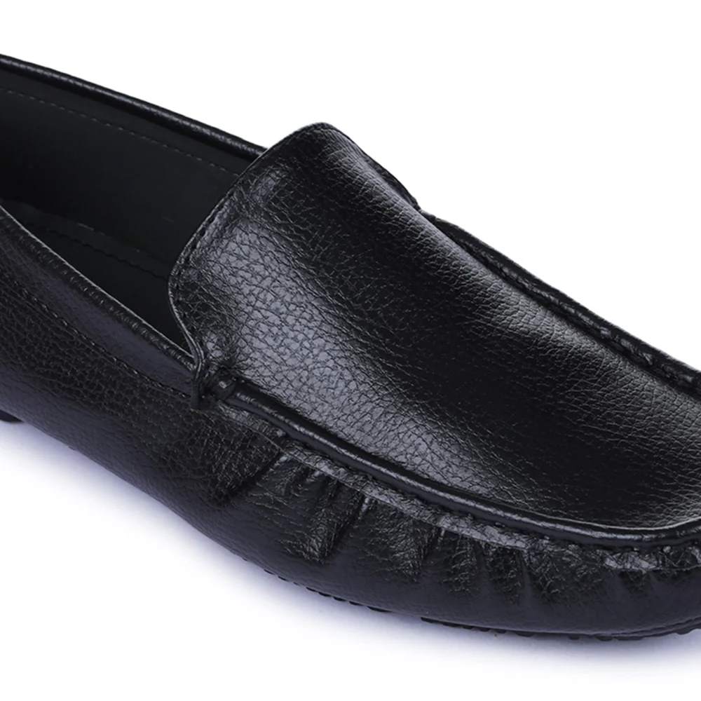 Gliders Black Casual Loafer Shoes For Men 2101-01 By Liberty - Image 5