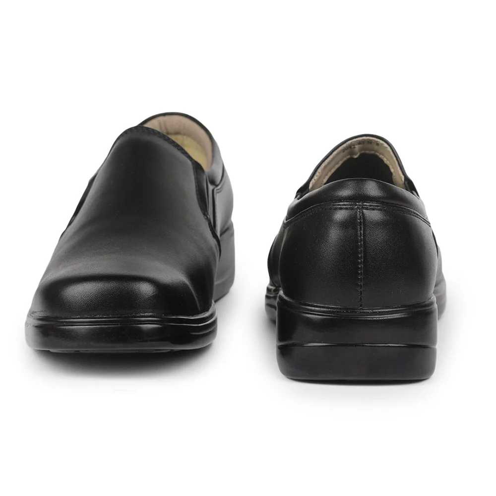Gliders (Black) Formal Slip on Shoes For Men 2042-01 By Liberty - Image 6