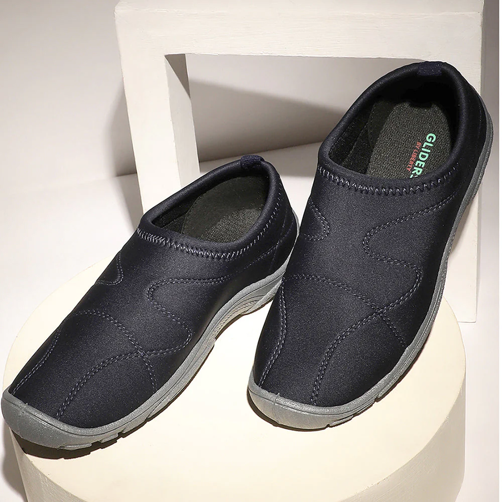 Gliders Non Lacing Blue Casual Slip on Shoes For Women MAC By Liberty - Image 4