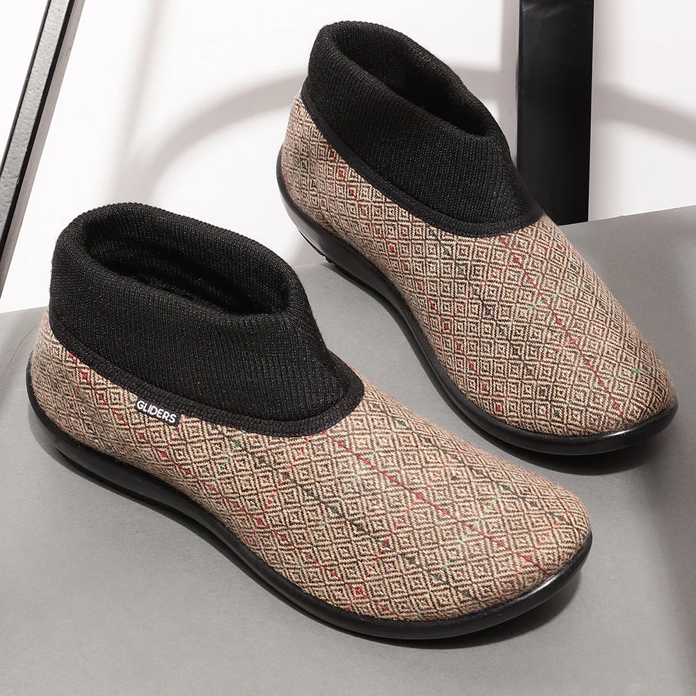 Gliders Brown Casual Ballerina Shoes For Women FB-007 By Liberty - Image 3