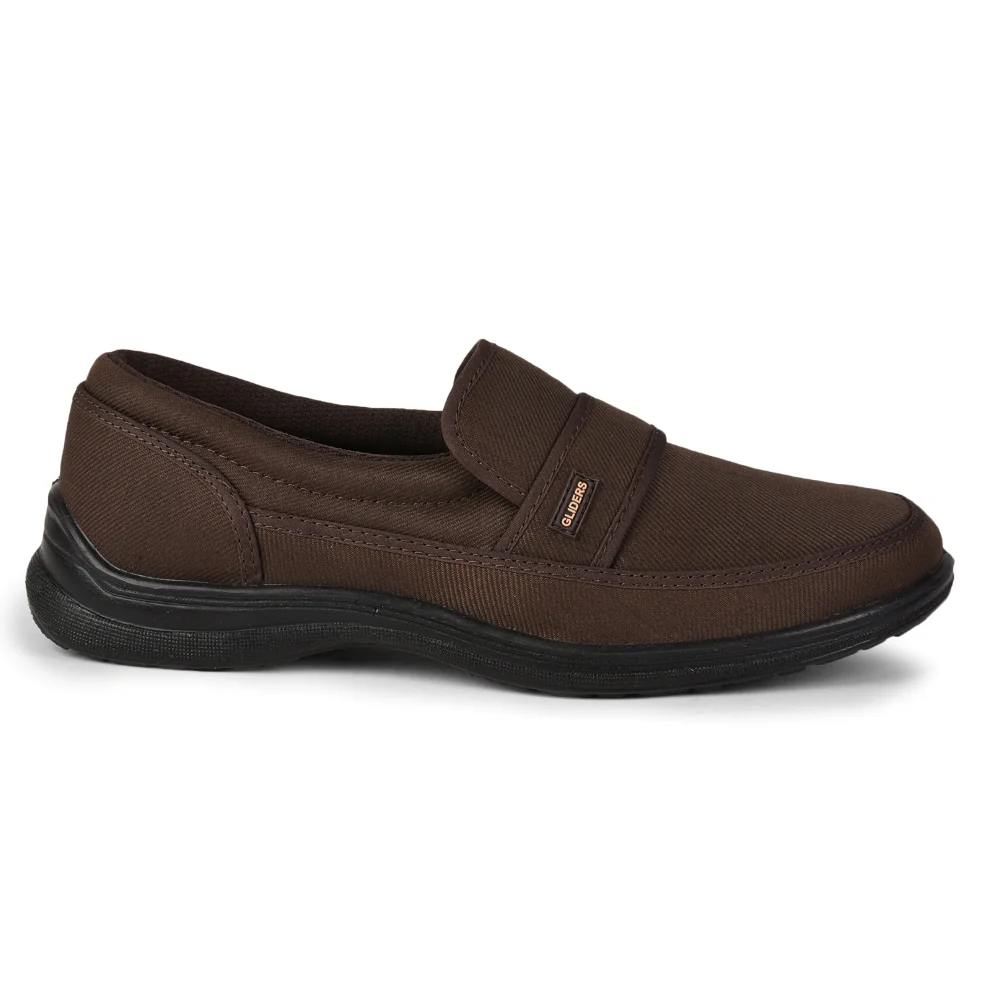 Gliders Brown Non Lacing Casual Shoes For Men 3070-27NEW By Liberty - Image 2