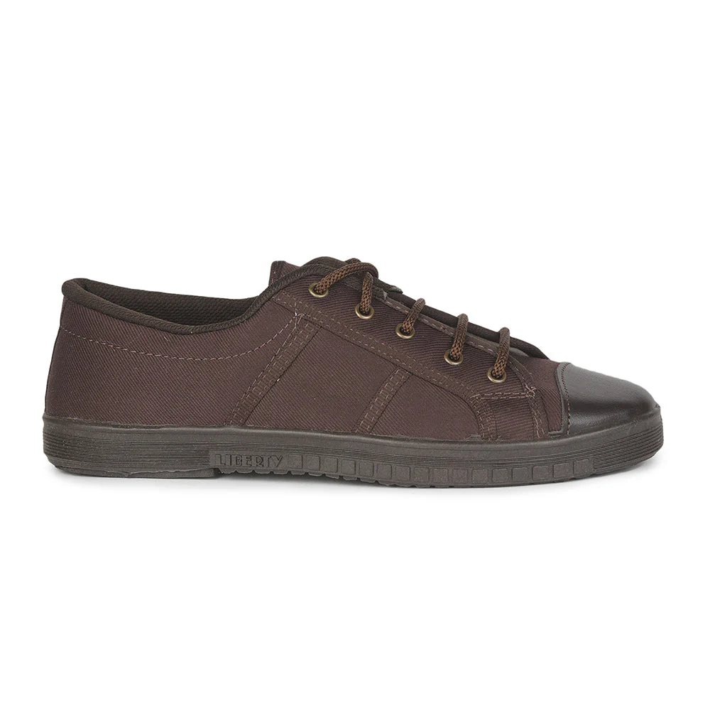 Gliders (Brown) Tennis School Shoes For Kids TENNIS-E By Liberty - Image 2