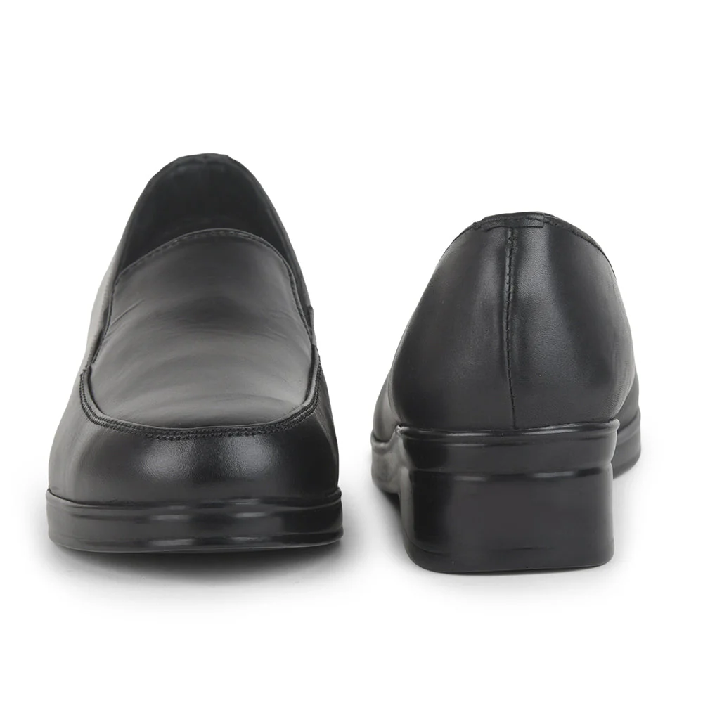 Gliders Formal Shoes Black Ballerina For Women 32332-02M By Liberty - Image 4