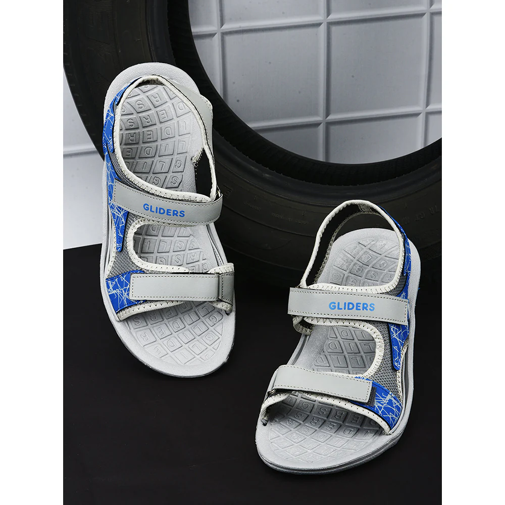 Gliders (Grey) Casual Sandals For Men JOCKEY-E By Liberty - Image 3