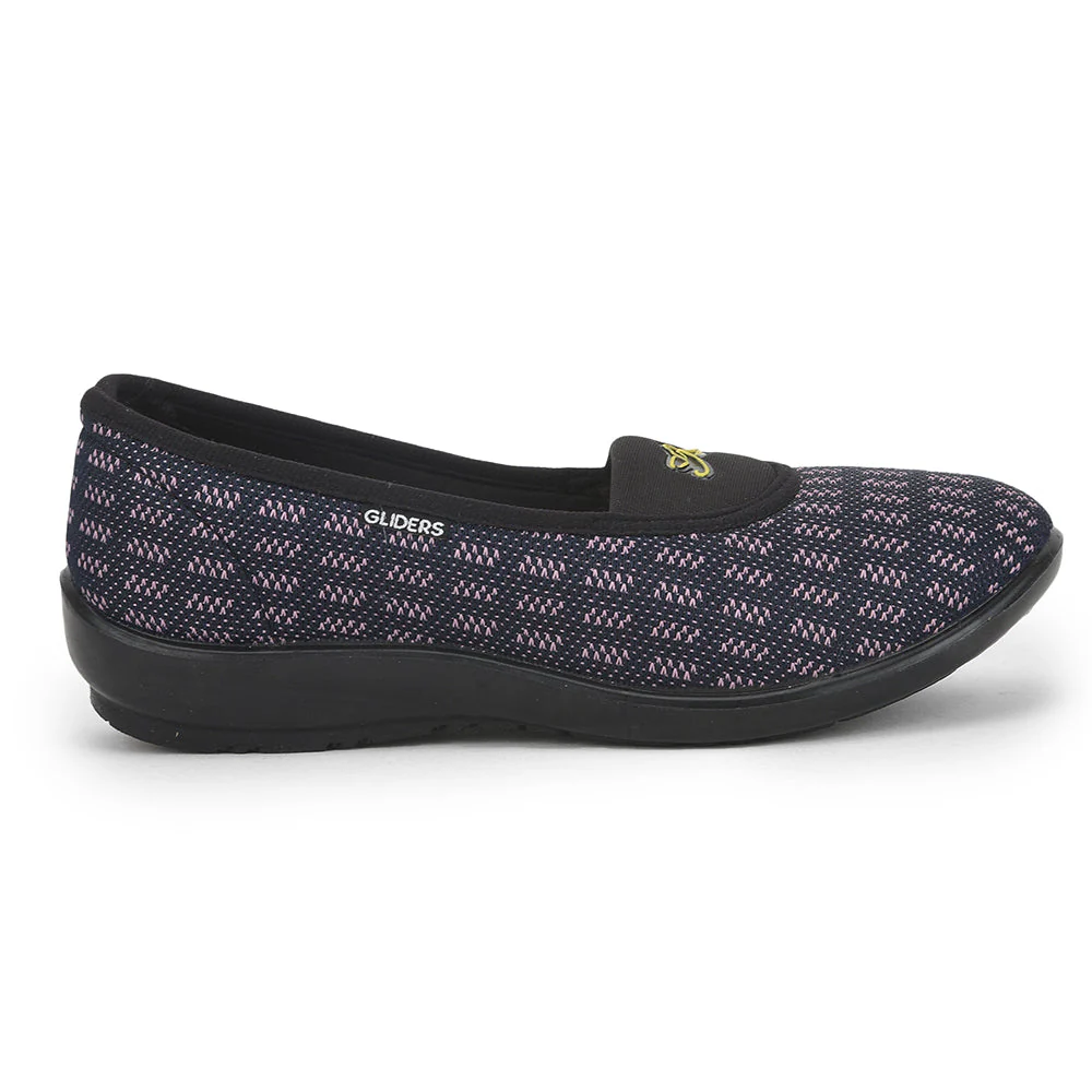 Gliders (N.Blue) Casual Ballerina Shoes For Ladies ELENA-138 By Liberty - Image 2