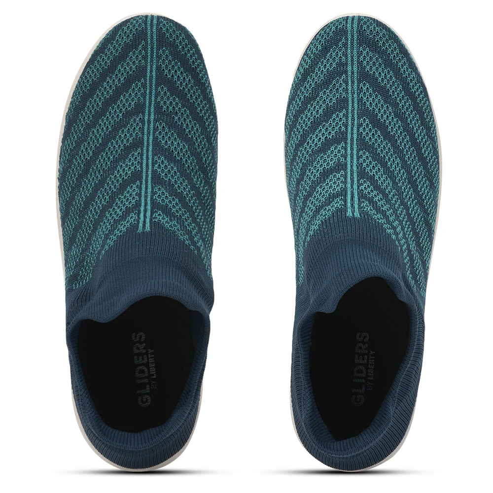 Gliders Sports Navy Blue Slip on Walking Shoes For Women CLIVE-2E By Liberty - Image 5