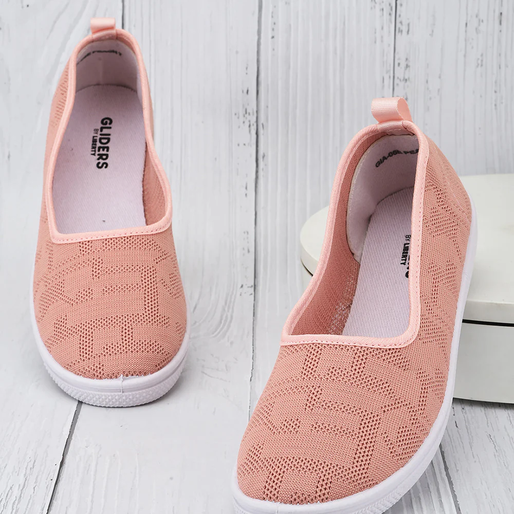 Gliders (Peach) Casual Ballerina Shoes For Ladies GIA-05E By Liberty - Image 3