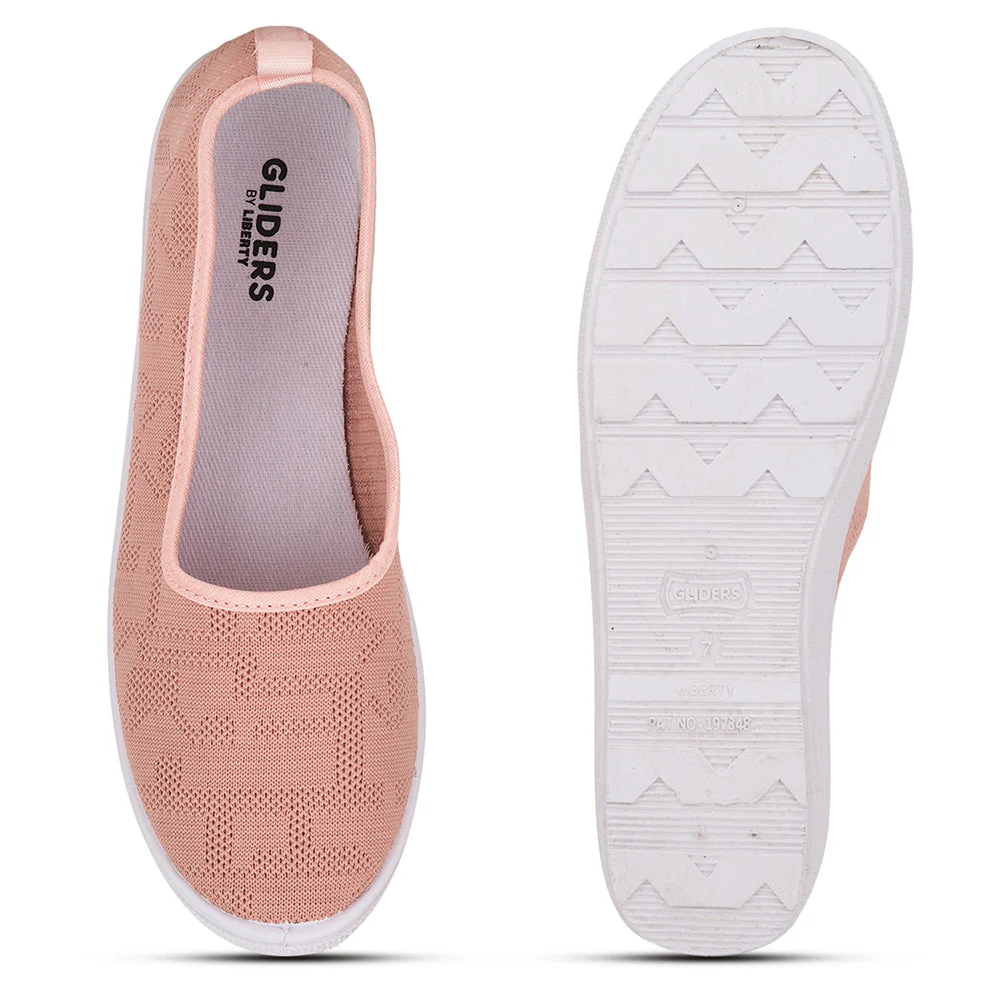 Gliders (Peach) Casual Ballerina Shoes For Ladies GIA-05E By Liberty - Image 4