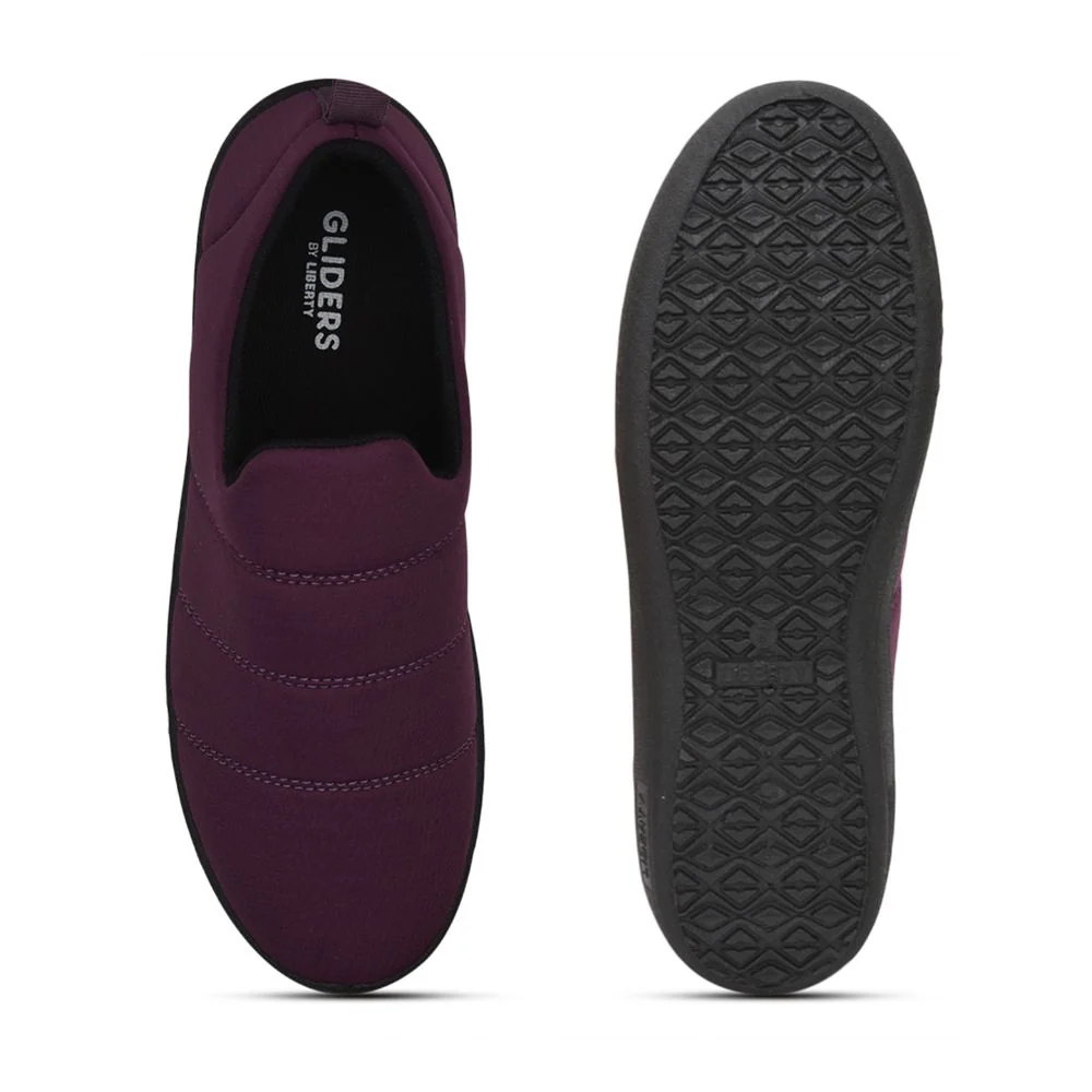Gliders (Purple) Casual Slip on Shoes For Ladies Harvey-30 By Liberty - Image 4