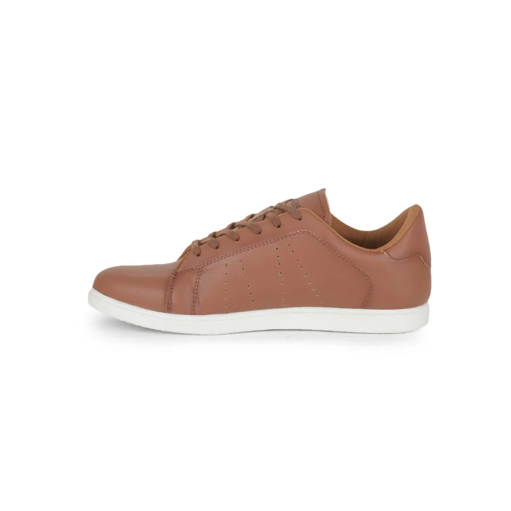 Gliders Casual Tan Lacing Sneakers For Men ANDERSON By Liberty - Image 3
