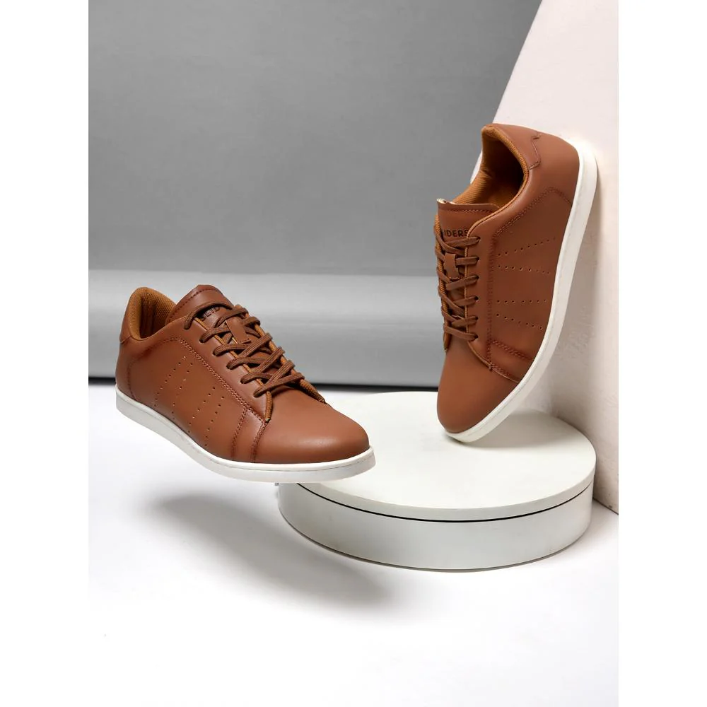 Gliders Casual Tan Lacing Sneakers For Men ANDERSON By Liberty - Image 4