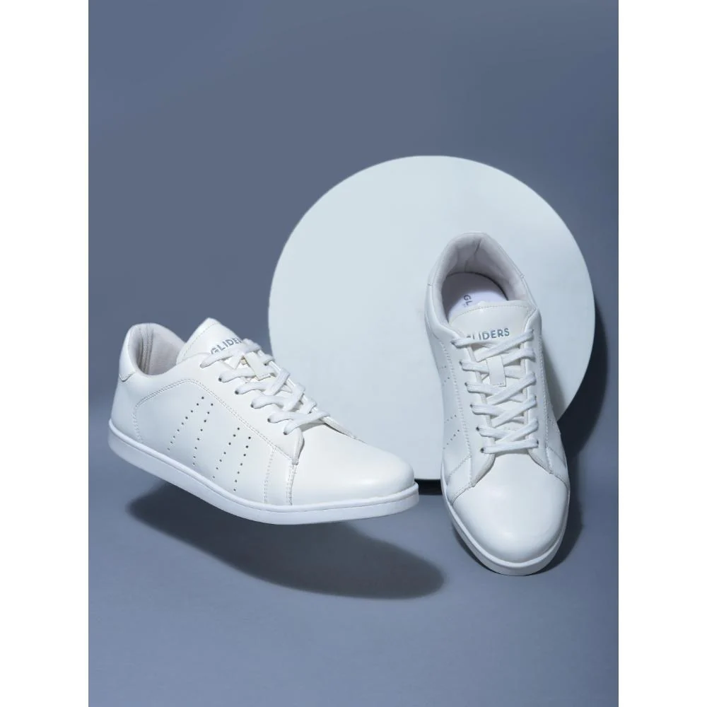 Gliders Casual White Lacing Sneakers For Men ANDERSON By Liberty - Image 4