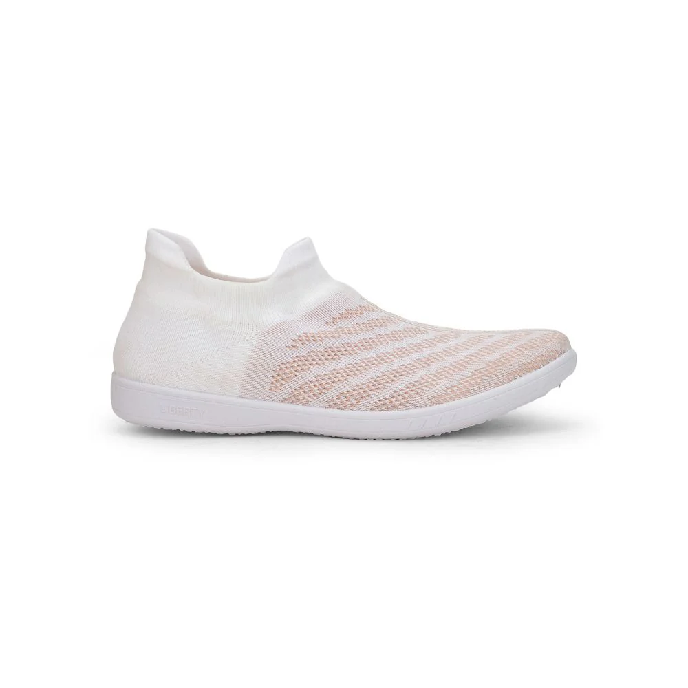 Gliders Sports White Slip on Walking Shoes For Women CLIVE-2E By Liberty - Image 2