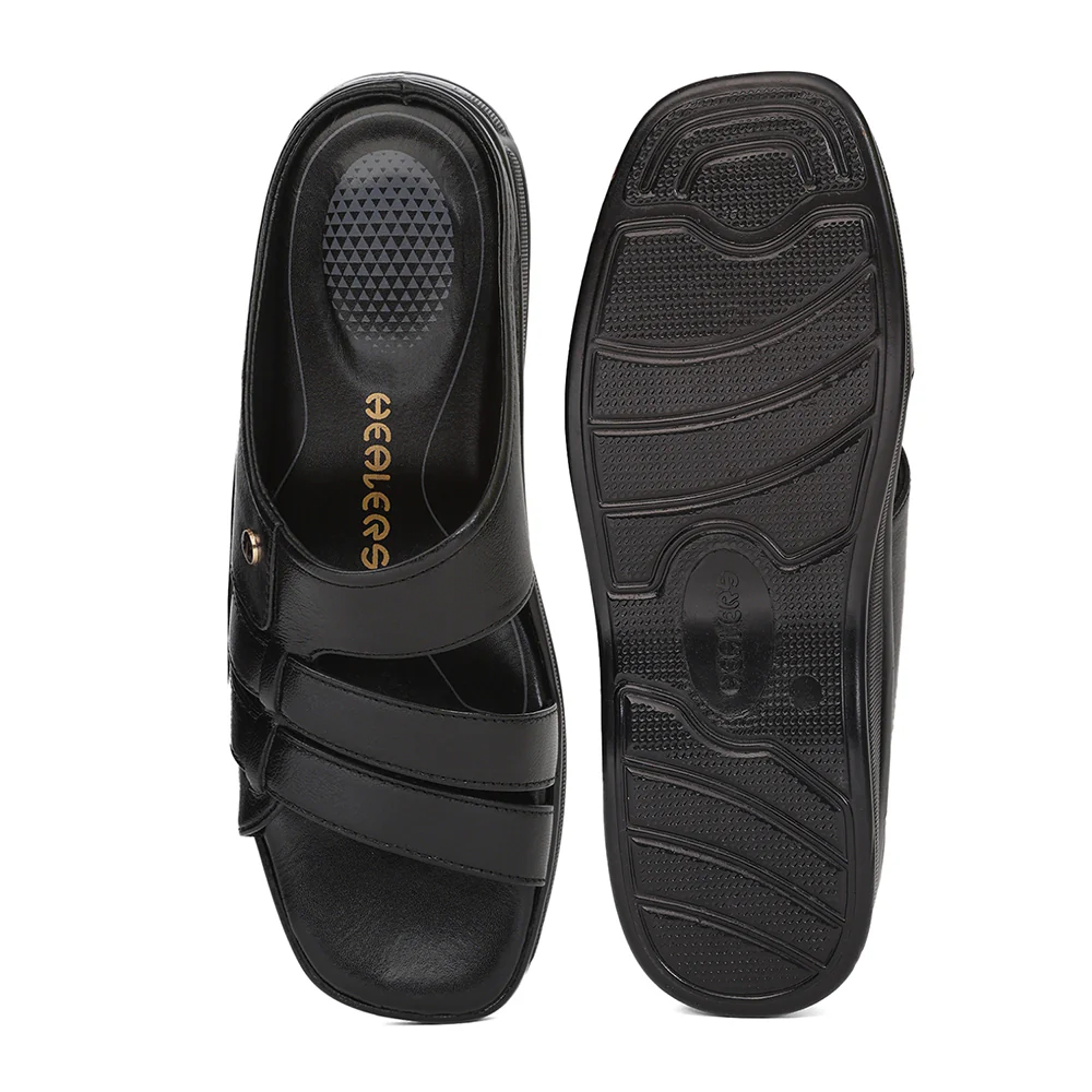 Healers 2050-774 Black Formal Slip on Slippers for Men by Liberty - Image 4