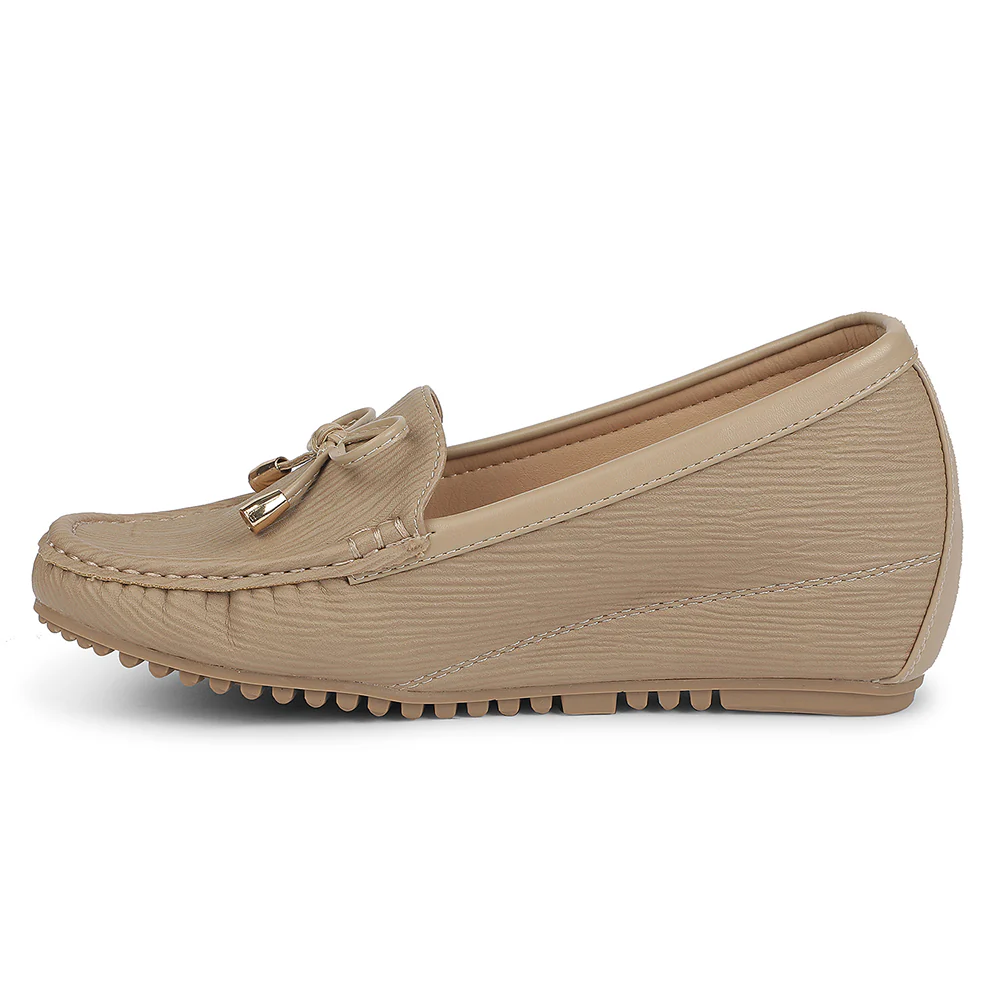 Healers Beige Casual Flat Ballerina for Women ZQ-FDBL-18 by Liberty - Image 3